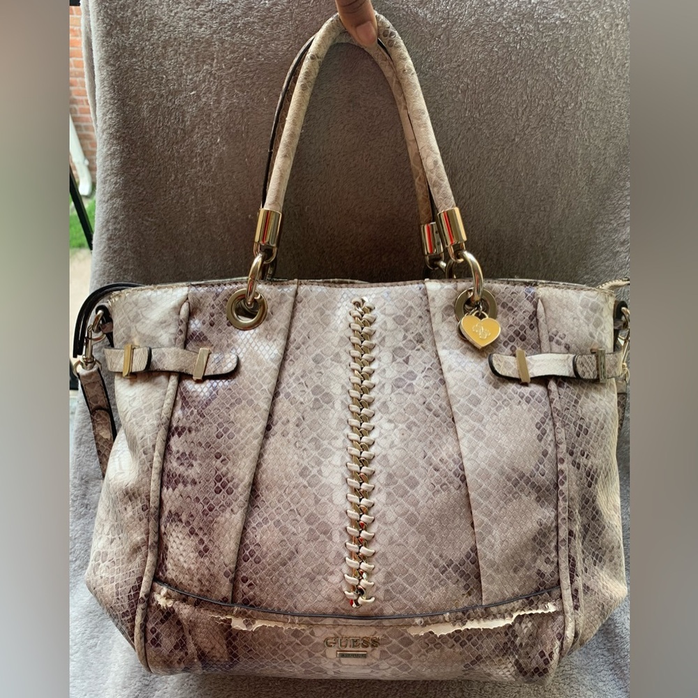 GUESS snake skin handbag